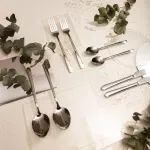 Прибори за хранене 24 части HOMLA LUGANO, сребрист