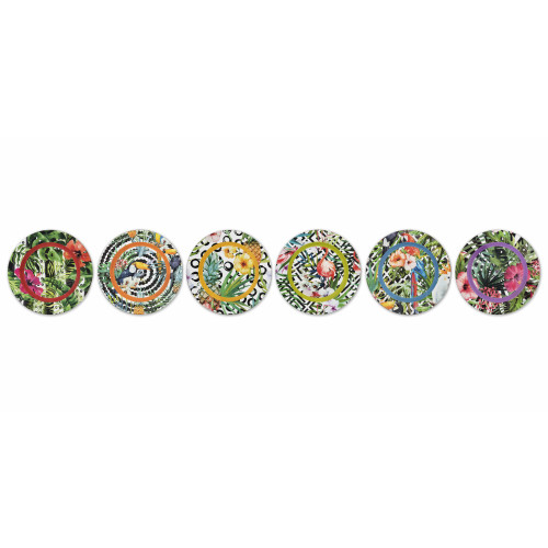 Сет пластмасови чинии 6 бр. EXCELSA TROPICAL CHIC 33 см.