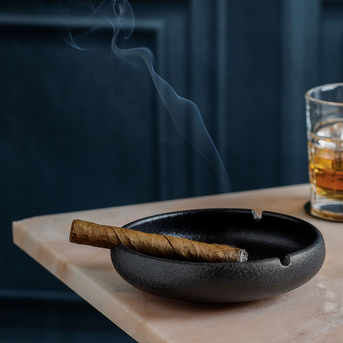 Пепелник за пури и цигари BONBISTRO SMOKE 14,5 см., черен