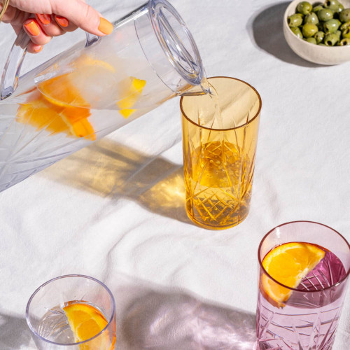 Сет чаши 4 бр. - пластмаса S&P COSTA 650 мл., оранжев