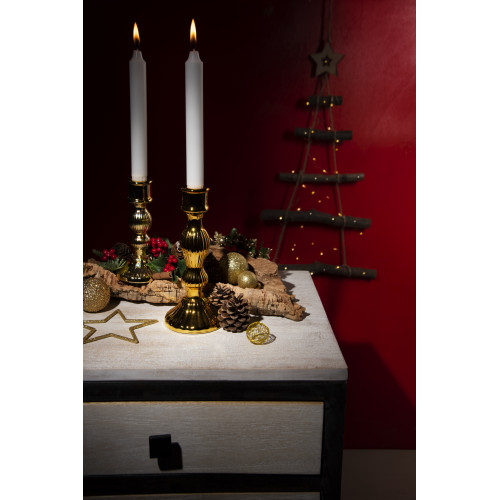 Свещник EXCELSA WHITE LIGHT 15 см., златист