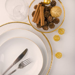 Прибори за хранене 24 части EXCELSA VINTAGE, златист