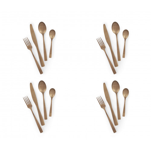 Прибори за хранене 16 части EXCELSA SHADOW, розов