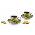 Сет чаши с чинии за еспресо 6 бр. EXCELSA FOLIAGE 100 мл.