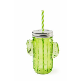Чаша със сламка EXCELSA CACTUS 425 мл., кактус