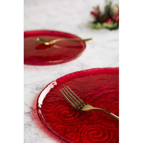 Чиния EXCELSA ARABESQUE RED 21 см.