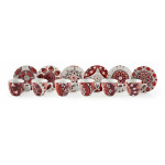 Сет чаши с чинии за еспресо 6 бр. EXCELSA MANDALA RED 120 мл.