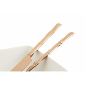 Прибори за хранене 24 части EXCELSA BAMBU, розово злато