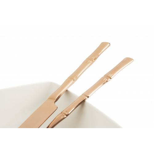 Прибори за хранене 24 части EXCELSA BAMBU, розово злато