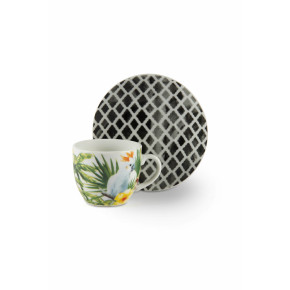 Сет чаши с чинии за еспресо 6 бр. EXCELSA TROPICAL CHIC 100 мл.