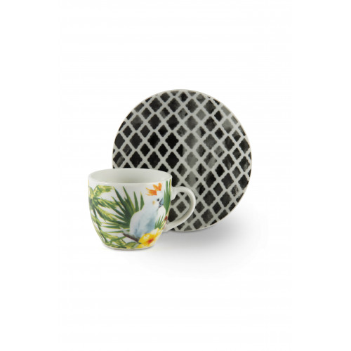 Сет чаши с чинии за еспресо 6 бр. EXCELSA TROPICAL CHIC 100 мл.