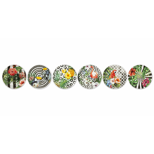 Сет десертни чинии EXCELSA TROPICAL CHIC 15 см.