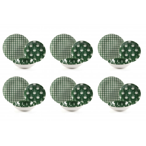 Сет чинии за хранене 18 части EXCELSA GREEN WINTER Сет чинии за хранене 18 части EXCELSA GREEN WINTER