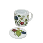 Чаша с капак и запарка за чай EXCELSA  BOTANIC, къпини 200 мл.