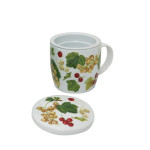 Чаша с капак и запарка за чай EXCELSA  BOTANIC, касис 200 мл.