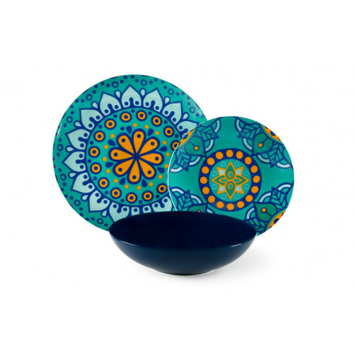 Сет чинии за хранене 18 части EXCELSA MANDALA MEDITERRANEO