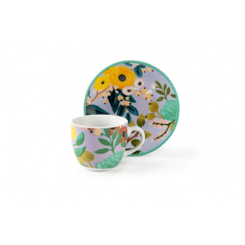 Сет чаши с чинии за еспресо 6 бр. EXCELSA FIORI FRIDA 100 мл.