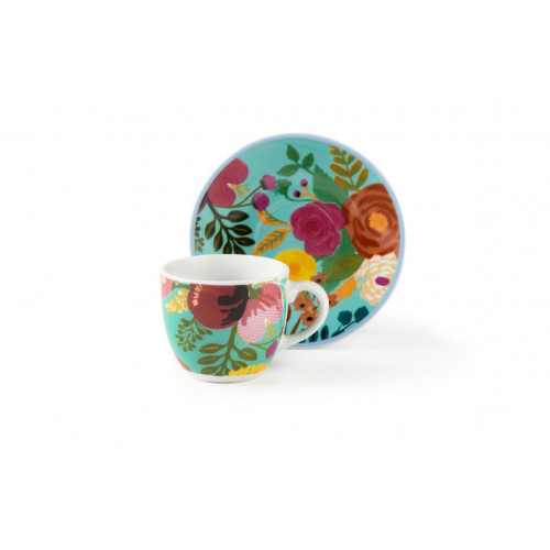 Сет чаши с чинии за еспресо 6 бр. EXCELSA FIORI FRIDA 100 мл.