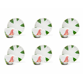 Сет чаши с чинии за еспресо 6 бр. EXCELSA GNOMO FRIENDS 70 мл.