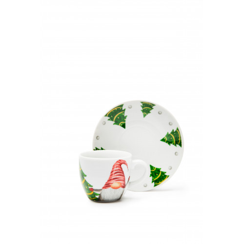 Сет чаши с чинии за еспресо 6 бр. EXCELSA GNOMO FRIENDS 70 мл.