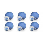 Сет чаши с чинии за еспресо 6 бр. EXCELSA OCEAN 70 мл.