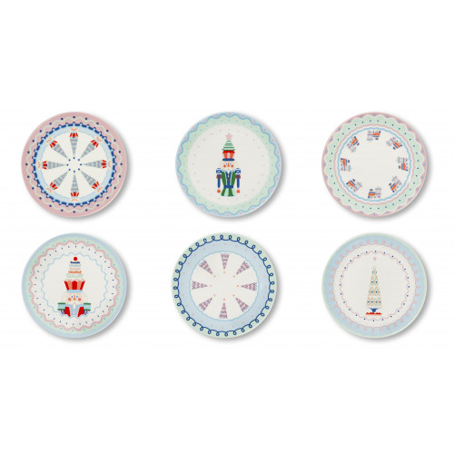 Сет  чинии EXCELSA XMAS SWEET PASTELS 20,5 см. Сет  чинии EXCELSA XMAS SWEET PASTELS 20,5 см.
