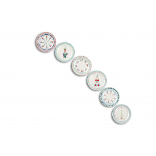 Сет  чинии EXCELSA XMAS SWEET PASTELS 20,5 см. Сет  чинии EXCELSA XMAS SWEET PASTELS 20,5 см.