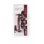 Сет вакуум помпа за затваряне на бутилки с вино EXCELSA ENOTEQUE, червен