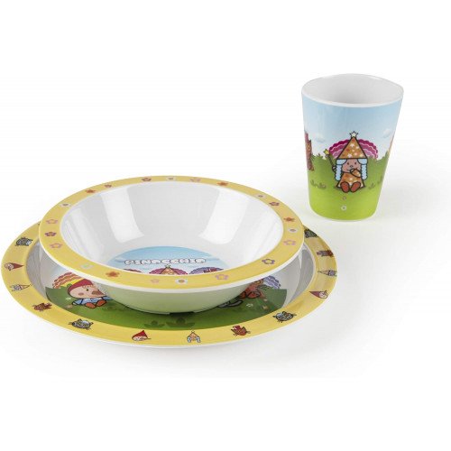 Детски сет за хранене 3 части EXCELSA LE FIABE, пинокио