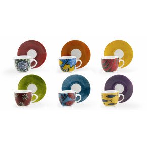 Сет чаши с чинии за еспресо 6 бр. EXCELSA AFRIKA 100 мл.