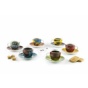 Сет чаши с чинии за еспресо 6 бр. EXCELSA AFRIKA 100 мл.