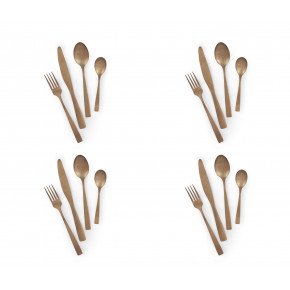 Прибори за хранене 16 части EXCELSA SHADOW, розов