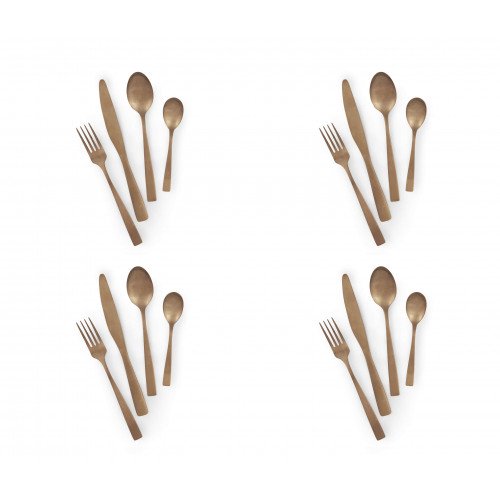 Прибори за хранене 16 части EXCELSA SHADOW, розов