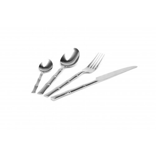 Прибори за хранене 24 части EXCELSA BAMBU, сребрист