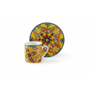 Сет чаши с чинии за еспресо 6 бр. EXCELSA TRINACRIA 70 мл.