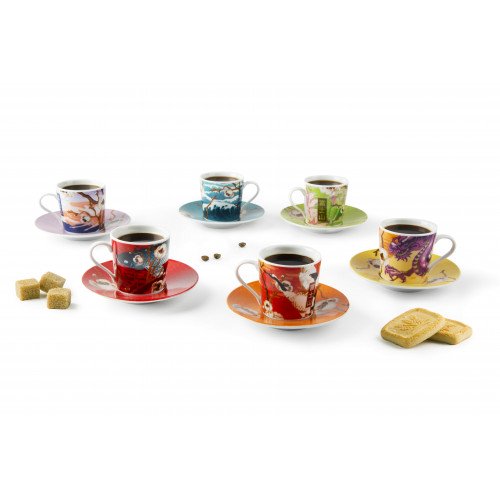 Сет чаши с чинии за еспресо 6 бр. EXCELSA FUJI 100 мл.