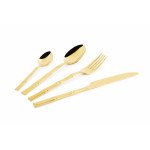 Прибори за хранене 24 части EXCELSA BAMBU, златист