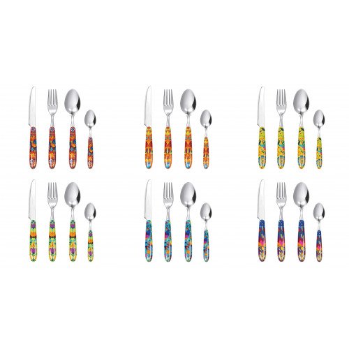 Прибори за хранене 24 части EXCELSA MEXICAN FLOWERS