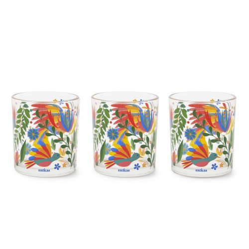 Сет чаши 3 бр. EXCELSA MEXICAN FLOWERS 250 мл.