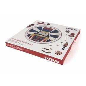 Чиния за пица/панетоне EXCELSA VINTAGE CHRISTMAS 30,5 см.