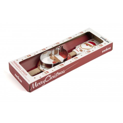 Сет за коледни сладки 2 бр. EXCELSA WONDERFUL GINGER, дядо коледа