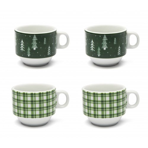 Сет чаши за кафе 5 части EXCELSA GREEN WINTER Сет чаши за кафе 5 части EXCELSA GREEN WINTER