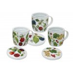 Чаша с капак и запарка за чай EXCELSA  BOTANIC, череша 200 мл. Чаша с капак и запарка за чай EXCELSA  BOTANIC, череша 200 мл.