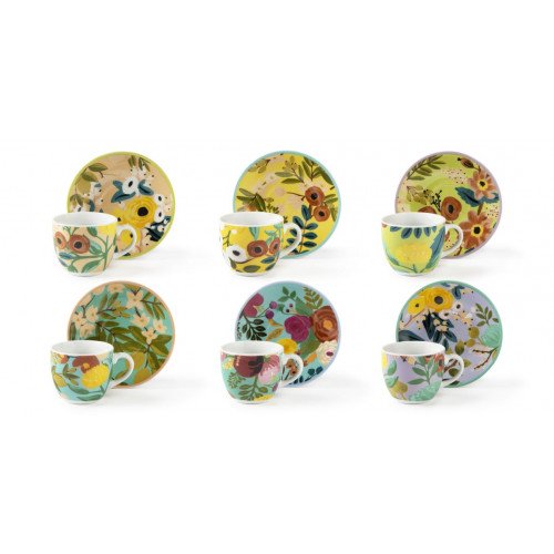 Сет чаши с чинии за еспресо 6 бр. EXCELSA FIORI FRIDA 100 мл. Сет чаши с чинии за еспресо 6 бр. EXCELSA FIORI FRIDA 100 мл.