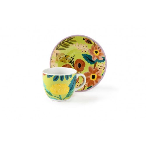 Сет чаши с чинии за еспресо 6 бр. EXCELSA FIORI FRIDA 100 мл. Сет чаши с чинии за еспресо 6 бр. EXCELSA FIORI FRIDA 100 мл.