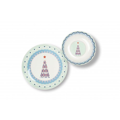 Сет за хранене 12 части EXCELSA XMAS SWEET PASTELS