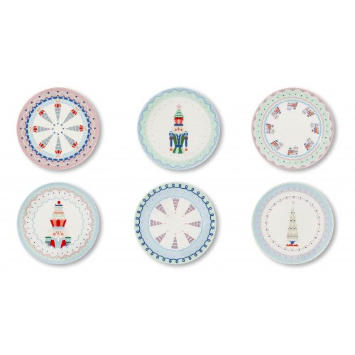 Сет  чинии EXCELSA XMAS SWEET PASTELS 20,5 см.