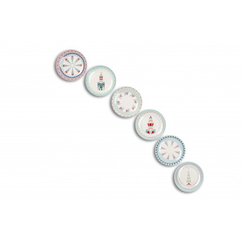 Сет  чинии EXCELSA XMAS SWEET PASTELS 20,5 см.