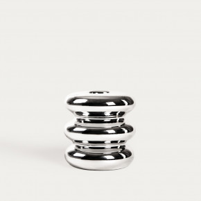 Свещник HOMLA SILVERI 8x8x9 см., сребрист