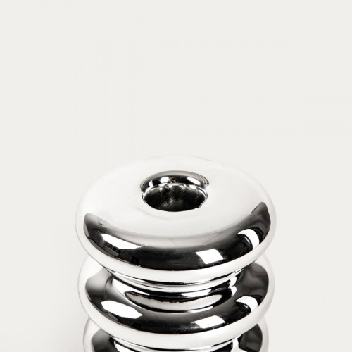 Свещник HOMLA SILVERI 8x8x9 см., сребрист